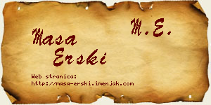 Maša Erski vizit kartica